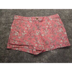 Gap Shorts Womens 8 Chino Shorts Classic Summer Khakis Pink Floral‎